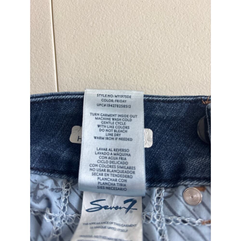 Seven7 Jeans Tummyless High Rise Skinny Medium Wash Color: Friday Size 12 - Picture 8 of 10